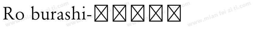 Ro burashi字体转换